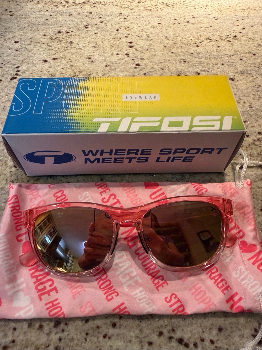 Tifosi Optics Swank Pink Sunglasses with Pink Pouch